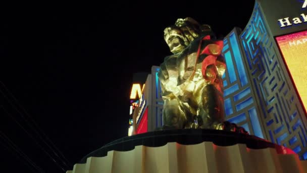 Las Vegas Strip Street Night — стоковое видео