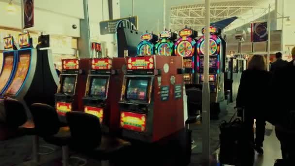 Vista interior del aeropuerto de Las Vegas — Vídeo de stock