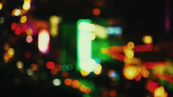 Las Vegas Strip Bokeh — Stok video