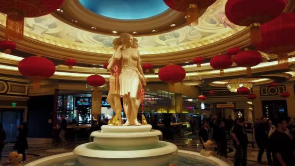 Caesars Palace Las Vegas Hotel i wnętrze kasyna — Wideo stockowe