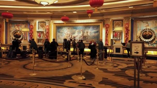 Caesars Palace Las Vegas Hotel y Casino interior — Vídeo de stock