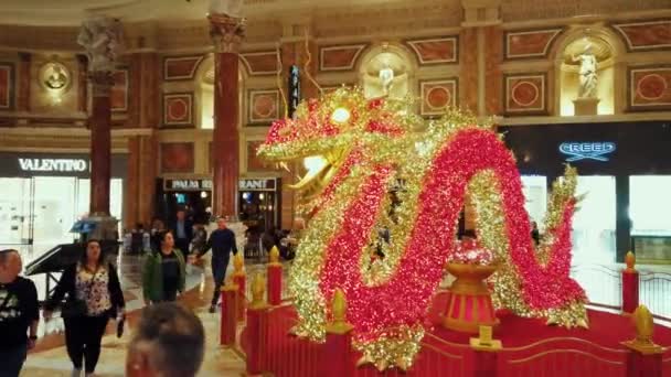 Caesars Palace Las Vegas Hotel och Casino interiör — Stockvideo