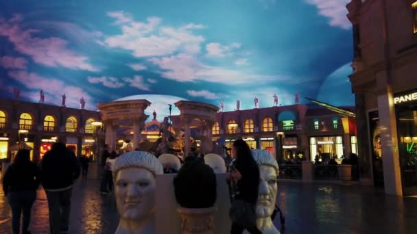 Caesars Palace Las Vegas Hotel och Casino interiör — Stockvideo