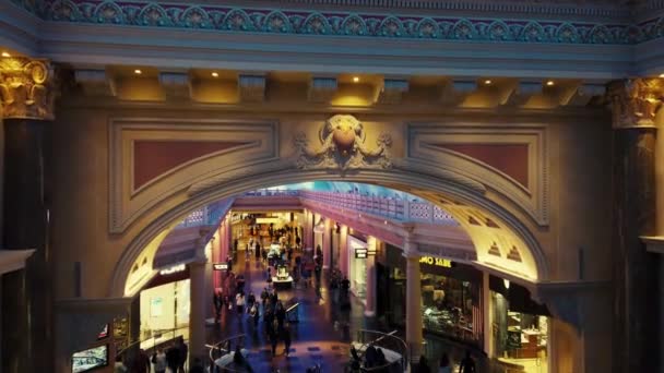 Caesars Palace Las Vegas Hotel y Casino interior — Vídeo de stock