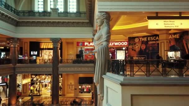 Caesars Palace Las Vegas Hotel és Kaszinó belső tere — Stock videók