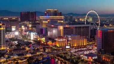 Gün doğumunda Las Vegas Strip zaman aralığı