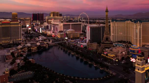 Las vegas Streifen Zeitraffer — Stockvideo