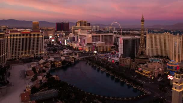 Las Vegas Strips tidslinje – stockvideo