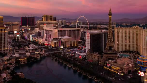 Las vegas Streifen Zeitraffer — Stockvideo