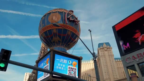 Las Vegas Strip Eiffel Tower — Stock video