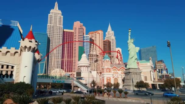 Las Vegas New York-New York Hotel és Kaszinó — Stock videók