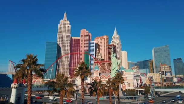 Las Vegas New York-New York Hotel en Casino — Stockvideo