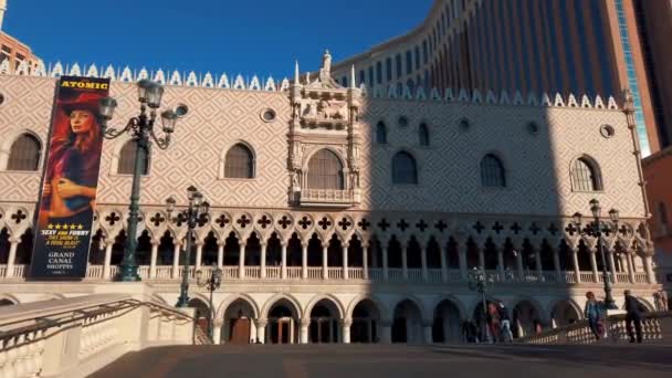 Las Vegas Strip Venetian Hotel Casino — Vídeo de Stock