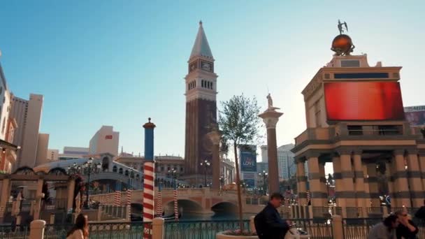 Las Vegas Strip Venetian Hotel Casino — Video Stock