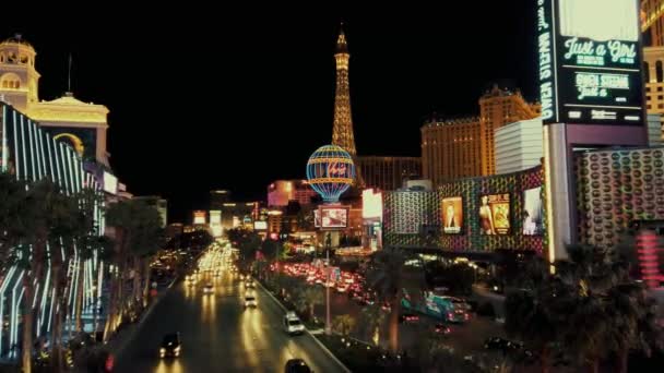 Las Vegas Strip noche de calle — Vídeo de stock