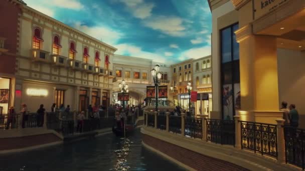 Las Vegas Strip Venetian Hotel Casino interiör — Stockvideo