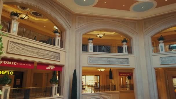 Las Vegas Strip Venetian Hotel Kasyno wnętrze — Wideo stockowe