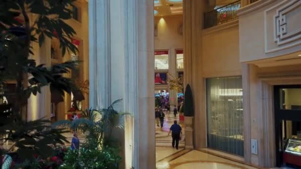 Las Vegas Strip Venetian Hotel Casino interior — Vídeo de Stock