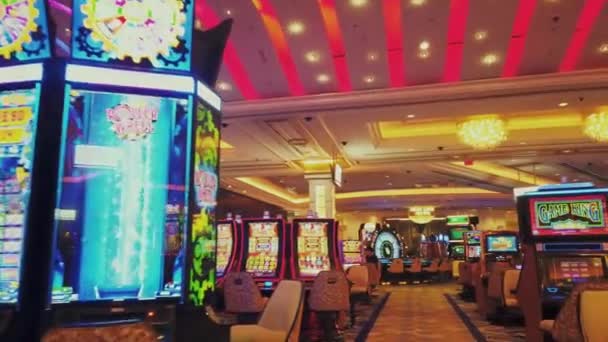 Las Vegas Strip Venetian Hotel Kasyno wnętrze — Wideo stockowe