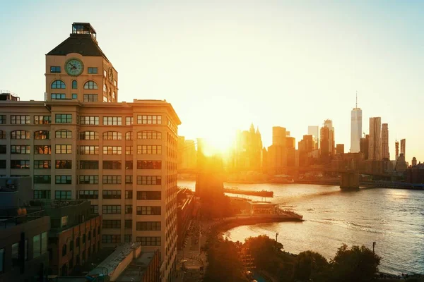 New York City Urban View Historical Architecture Sunset — Stock Photo, Image