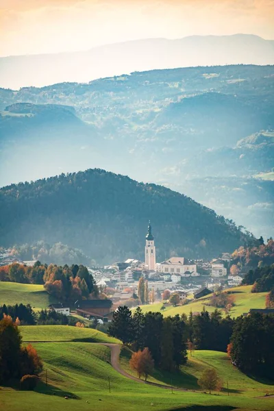 Bâtiments Village Dolomites Italie Nord — Photo