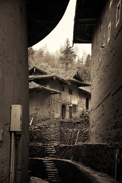 Edificio Tradicional Tulou Las Viviendas Únicas Hakka Fujian China —  Fotos de Stock