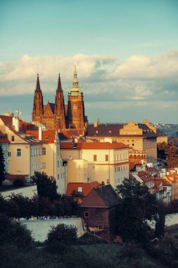 Çek Cumhuriyeti 'nde Aziz Vitus Katedrali olan Prag Kalesi.