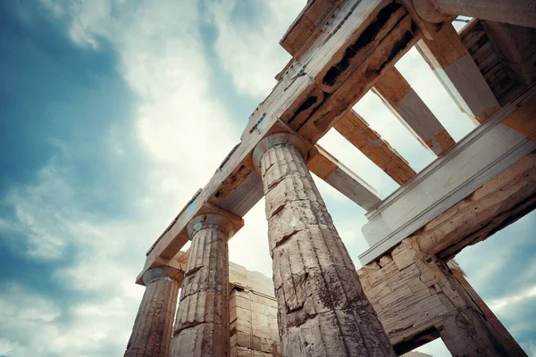 Ιστορικά Ερείπια Της Ακρόπολης Στην Αθήνα — Φωτογραφία Αρχείου