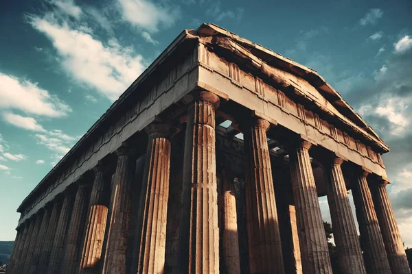 Templo Hephaestus Vista Closeup Atenas Grécia — Fotografia de Stock