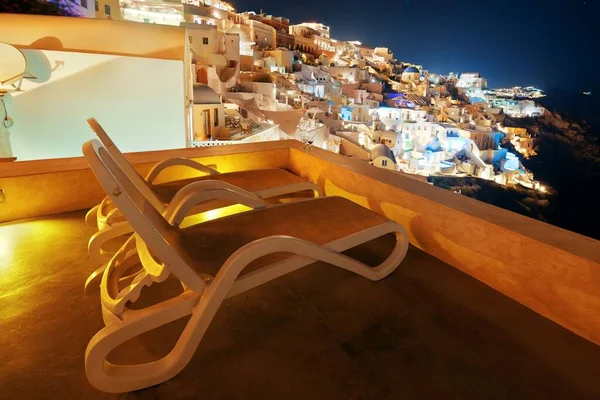 Lugares Ocio Por Noche Santorini Grecia — Foto de Stock