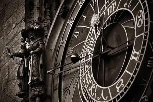 Horloge Astronomique Gros Plan Sur Place Vieille Ville Prague République — Photo