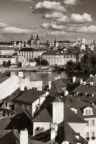 Prague Vue Panoramique Sur Toit Avec Des Bâtiments Historiques République — Photo