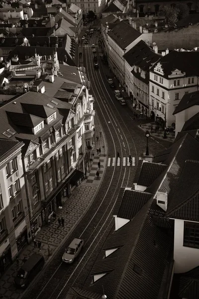 Praha Panorama Střechy Historickými Budovami České Republice — Stock fotografie