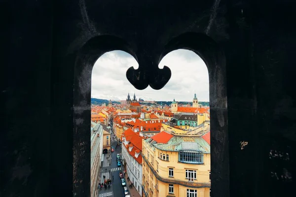 Window View Prague Czech Republic — Stock Photo, Image