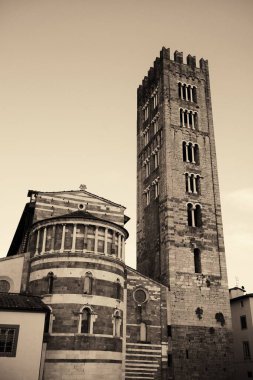 Lucca 'da tarihi yapıları olan Basilica di San Frediano..