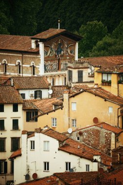 Lucca İtalya'yukarıdan izlendi.