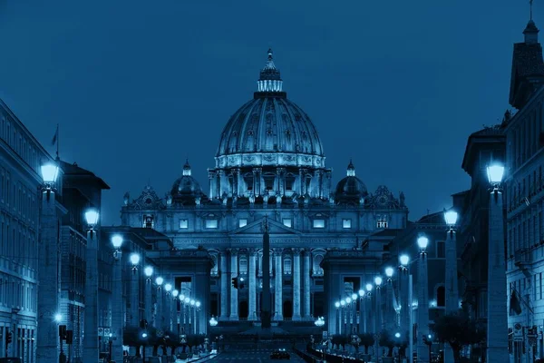 Basilique Saint Pierre Cité Vatican Avec Vue Sur Rue — Photo