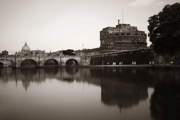 Castel Sant Angelo Itália Roma Ponte Sobre Rio Tibre — Fotografia de Stock