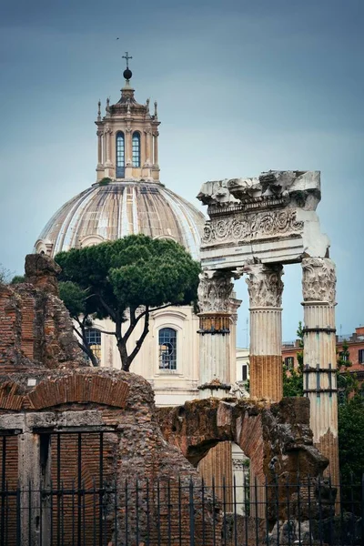 Foro Roma Con Ruinas Edificios Históricos Italia —  Fotos de Stock