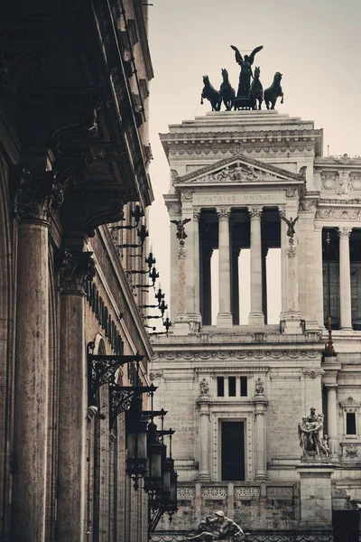 Национальный Памятник Виктору Эммануилу Витториано Площади Венеции Рим Италия Видом — стоковое фото