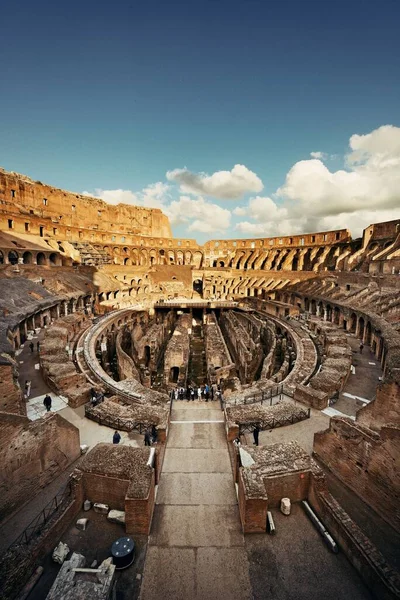 Inuti Colosseum Den Världsberömda Landmärke Och Symbolen För Rom Italien — Stockfoto