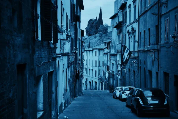 Vista Rua Com Edifícios Antigos Siena Itália — Fotografia de Stock