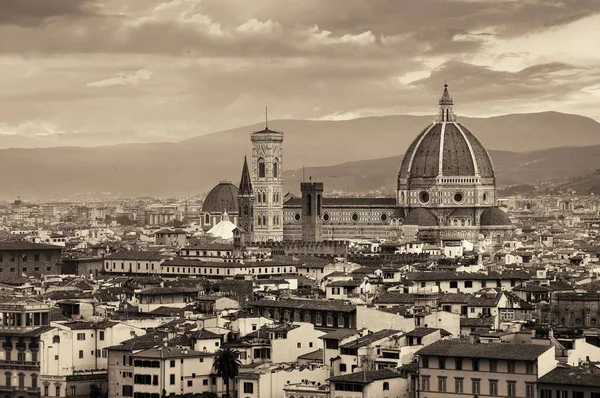 Florencie Katedrála Panoramatickým Výhledem Město Piazzale Michelangelo — Stock fotografie