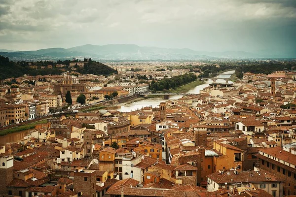 Město Panorama Florencii Střešní Pohled Itálii — Stock fotografie