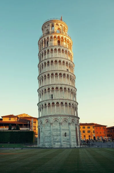 Šikmá Věž Pise Itálie Jako Celosvětově Známá Památka — Stock fotografie