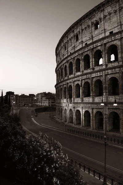 Coliseu Arquitetura Simbólica Roma Itália Monocromático — Fotografia de Stock