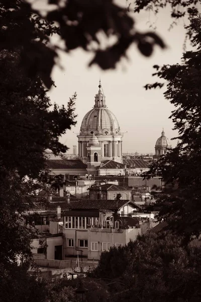 Cúpula Arquitectura Histórica Través Bosques Roma Italia —  Fotos de Stock