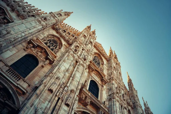 Milan Cathedral Closeup Beautiful Pattern Sculpture Italy — Stock Photo, Image