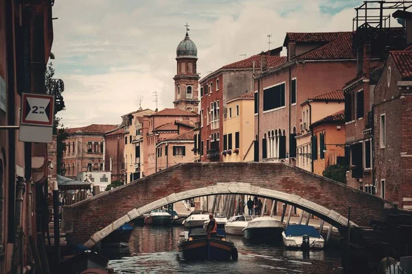 Vista Del Canal Venecia Con Edificios Históricos Italia — Foto de Stock