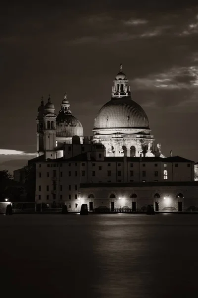 Igreja Santa Maria Della Saudação Noite Veneza Itália — Fotografia de Stock